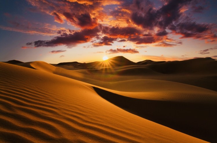 Magic in the desert: from sunset to dawn